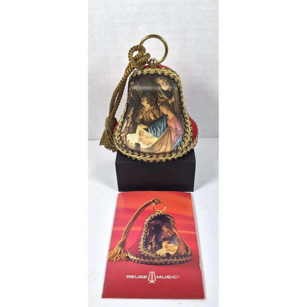 Reuge Musical 1975 Christmas Bell Ornament -Silent Night- Switzerland 1st Issue
